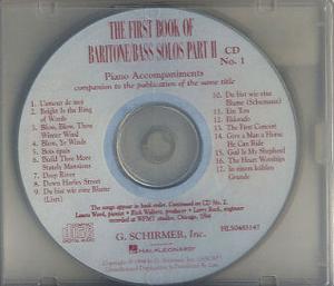The First Book Of Baritone/Bass Solos Part 2 (2CD)