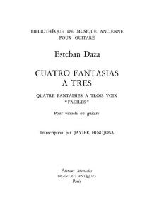 Esteban Daza: 4 Fantasias A Tres