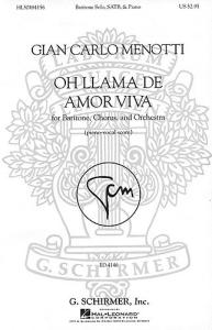 Gian Carlo Menotti: Oh llama de amor viva (Vocal score)