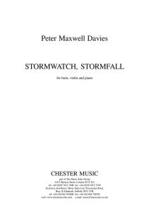 Peter Maxwell Davies: Stormwatch, Stormfall