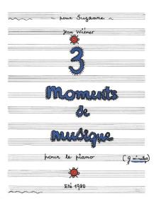 Jean Wiener: 3 Moments De Musique