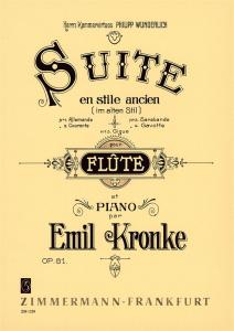 Emil Kronke: Suite In Olden Style Op.81