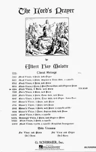 Albert Hay Malotte: The Lord's Prayer (Organ One Manual)