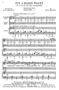 Dave Brubeck: It's A Raggy Waltz (SATB)