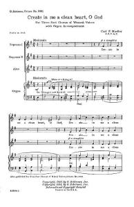 Carl F. Mueller: Create In Me A Clean Heart (SSA)
