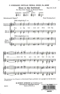 Paul Creston: Here Is Thy Footstool Op.11 (SSAA)