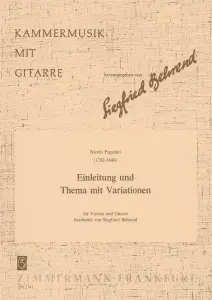 Nicolo Paganini: Einleitung Und Thema Mit Variationen