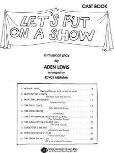 Let's Put On A Show Performer's Part