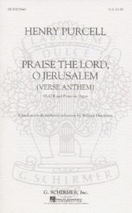 Henry Purcell: Praise The Lord, O Jerusalem (Schirmer Edition)- SSATB
