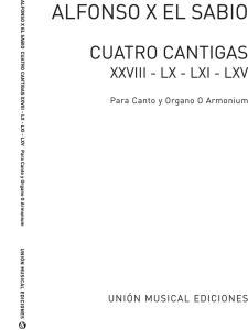 Alfonso X El Sabio: Cuatro Cantigas for Voice (Transc.Pedrell)