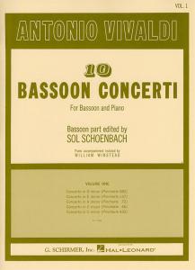 Antonio Vivaldi: 10 Bassoon Concerti For Bassoon And Piano Volume 1