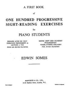 Somes, E 100 Progressive Sight Reading Exercises 1 Pf