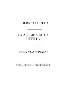 Chueca: Duo De La Alegria de la Huerta