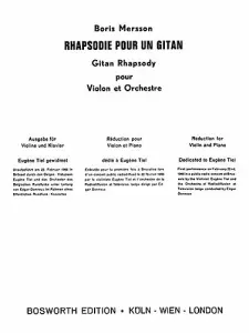 Boris Mersson: Rhapsody For A Gypsy (Un Gitan)