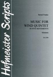 Franke, B.: Music For Wind Quintet - Parts
