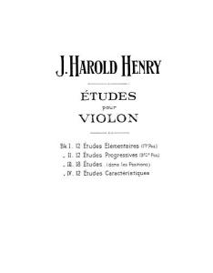 Henry, Jh 12 Etudes Progressives 2 Vln