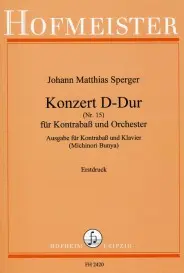 Sperger, J. M.: Concerto No 15 D Major