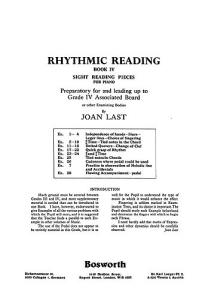 Last Rhythmic Reading Sight Reading Pieces Book 4 Grade 4 Pf