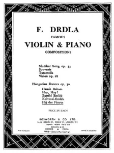 Franz Drdla: Hungarian Dances Op.30 No.1 'Hej Des Fenjes'