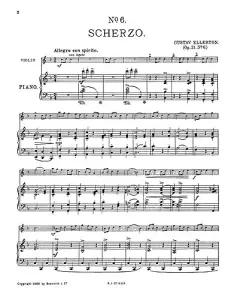 Gustav Ellerton: Scherzo For Violin And Piano Op.21 No.6