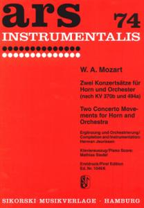 Wolfgang Amadeus Mozart: 2 Konzertsätze