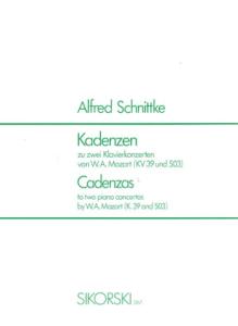 Alfred Schnittke: Kadenzen Zu 2 Klavierkonzerten Von W A Mozart (Kv 39 / Kv 503)