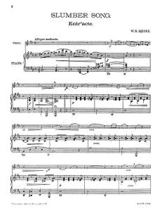 W. H. Squire: Slumber Song For Violin And Piano