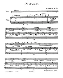 Oskar Rieding: Pastorale Op.23 No.1