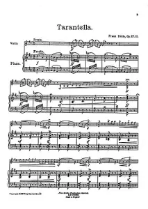 Franz Drdla: Tarantella For Violin And Piano Op.27 No.2