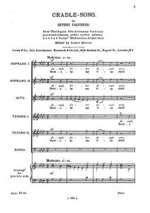 Sethus Calvisius: Cradle Song