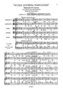 Orlando Lassus: Super Flumina Babylonis