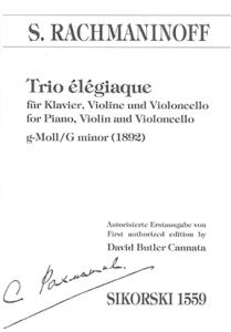 Sergei Rachmaninoff: Trio Elegiaque In G Minor