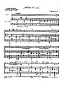Felix Borowski: Adoration (Violin/Piano)