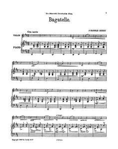 Henry, J H Bagatelle Vln/Pf