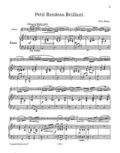 Carl Bohm: Petite Rondeau Brillant