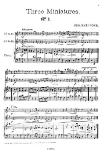 George Rathbone: Three Miniatures