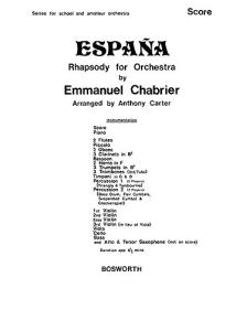 Chabrier, E Espana Carter Orch (Ma) Sc/Pts