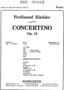 Ferdinand K&uuml;chler: Concertino In D Op.12