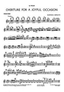 Demuth, N Overture For A Joyful Occasion Orch Pf Sc/Pts