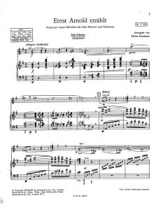 Sandauer, H Ernst Arnold Erzahlt Orch Pf Sc/Pts