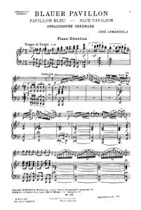 Armandola, J Blue Pavilion Blauer Pavillon Orch Pf Sc/Pts