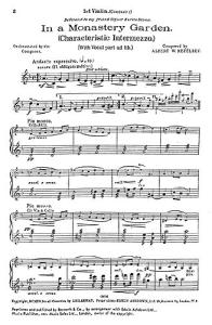 Albert Ketelbey: In A Monastery Garden (Performance Score/Parts)