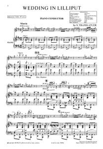 Translatuer, S Wedding In Lilliput Orch Pf Sc/Pts