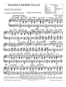 Ulrik, S Danish Farmer Waltz (Naylor) Orch Pf Sc/Pts