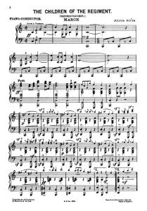 Fucik, J The Children Of The Regiment March Orch Pf Sc/Pts