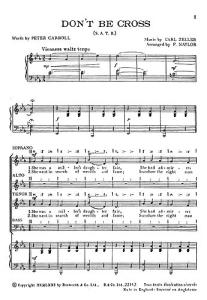Zeller, C Don't Be Cross Satb