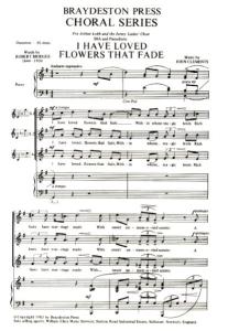 John Clements: I Have Loved Flowers That Fade