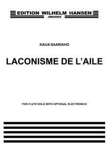 Kaija Saariaho: Laconisme De L'Aile