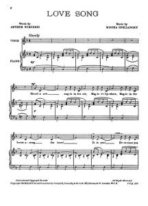 Love Songs Pv (Mischa Spoliansky)