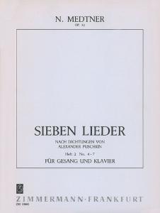 Nikolai Medtner: 7 Songs Op.52 Book 2 (4-7)